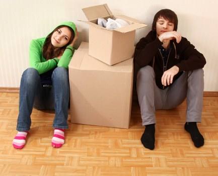 Organised moving boxes ready for unpacking in Liverpool