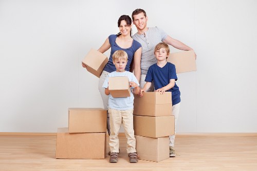 Preparing boxes and furniture for moving day in Liverpool