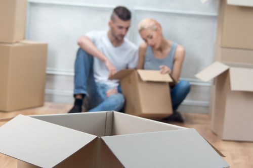 Liverpool home and office removals van service with boxes and furniture